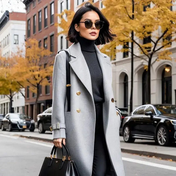 Business casual mujer en invierno