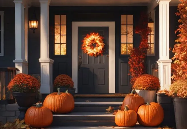 decoracion otoño exterior